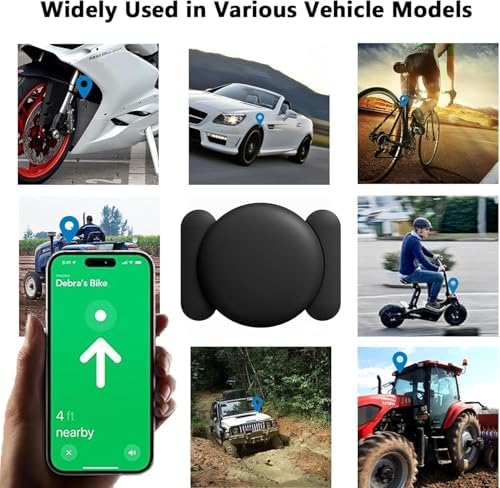 GPS Tracker for Vehicles - Real Time Car Locator with Apple Find My, No Subscription | Magnetic Case (Black)