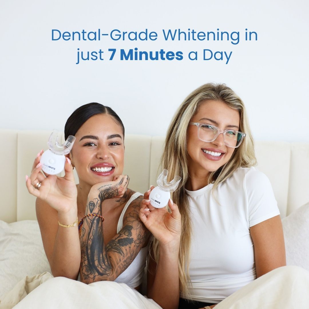 PurelyWHITE Teeth Whitening Kit |Advanced 10XLED Light, Instant Whitening, Oral Stain Remover For Sensitive Teeth