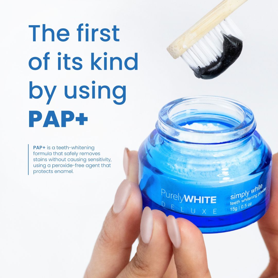PurelyWHITE | Teeth Whitening Powder | InstantWhitening and Stain Removal, Oral Stain RemoverFor Sensitive Teeth