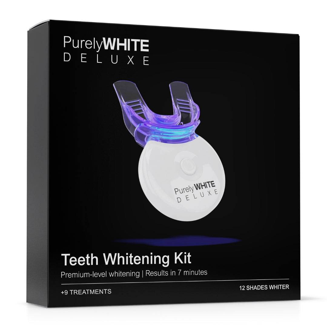 PurelyWHITE Teeth Whitening Kit |Advanced 10XLED Light, Instant Whitening, Oral Stain Remover For Sensitive Teeth