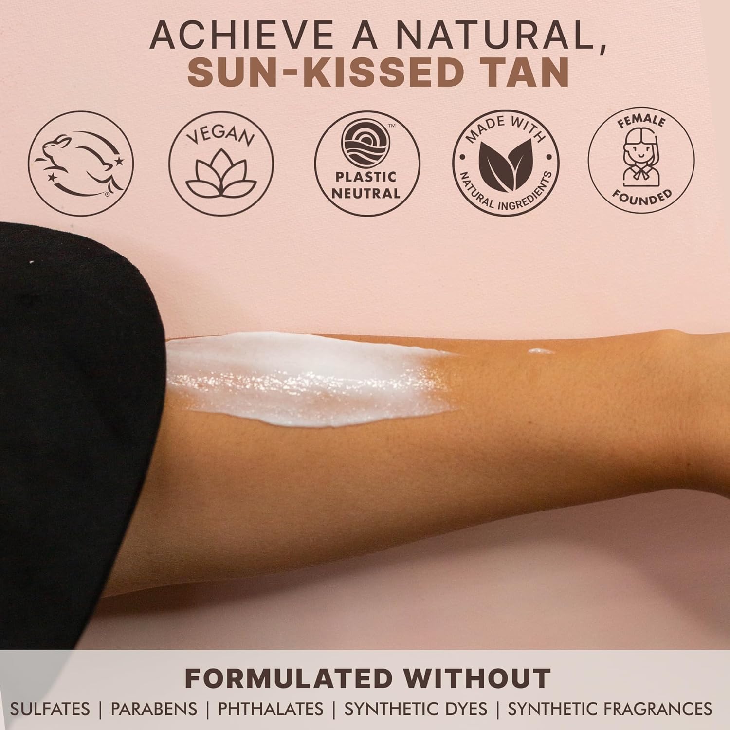 Natural & Organic Self Tanning Lotion for Face & Body - Streak-Free Medium to Dark Glow
