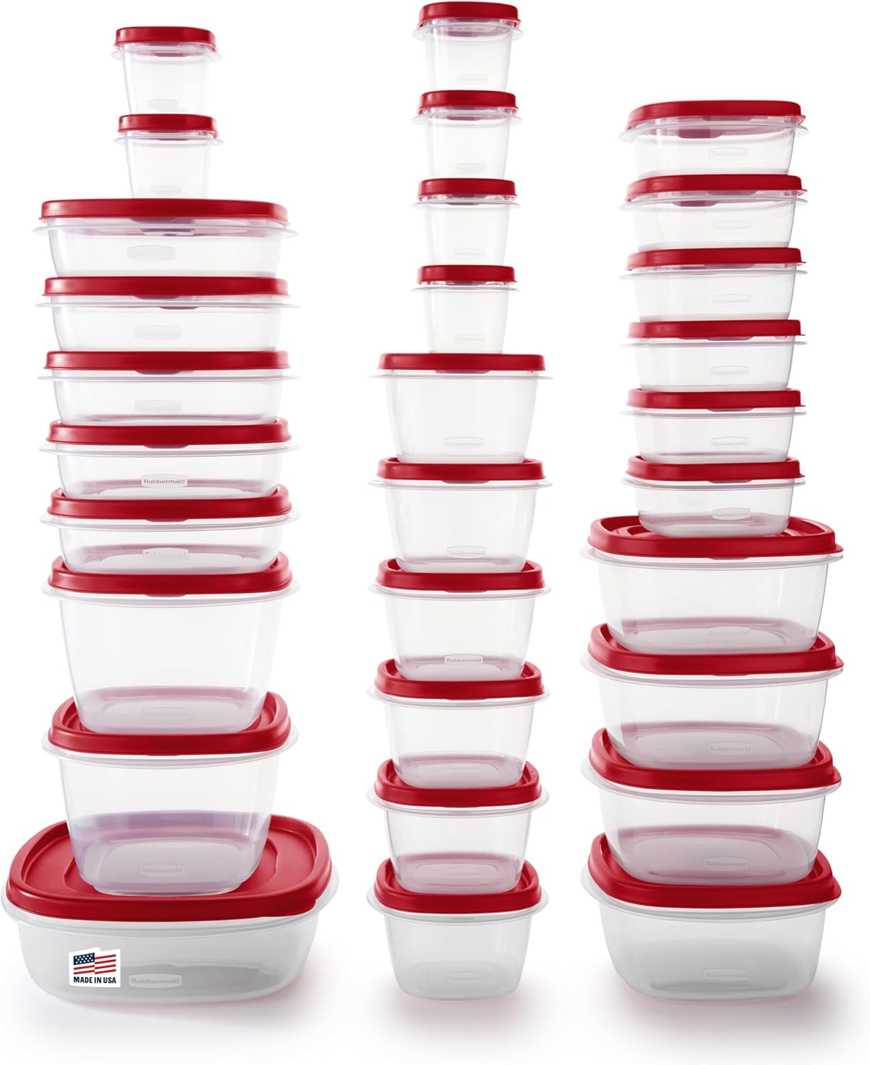 60-Piece Food Storage Containers with Vented Lids, Microwave and Dishwasher Safe Set
