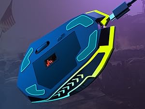 Rechargeable Wireless Gaming Mouse with RGB Backlighting, Ergonomic Design & 3600 DPI