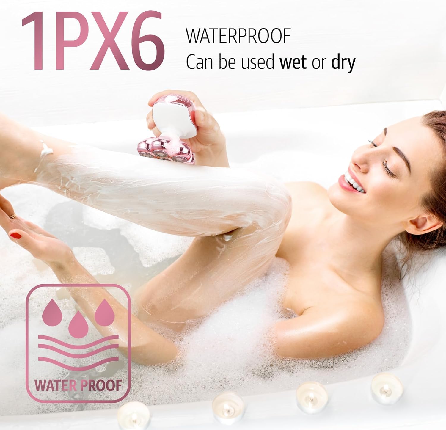 Electric Razor for Women: 7D Floating Head Rechargeable Body Shaver & Trimmer for Legs, Face, Underarms