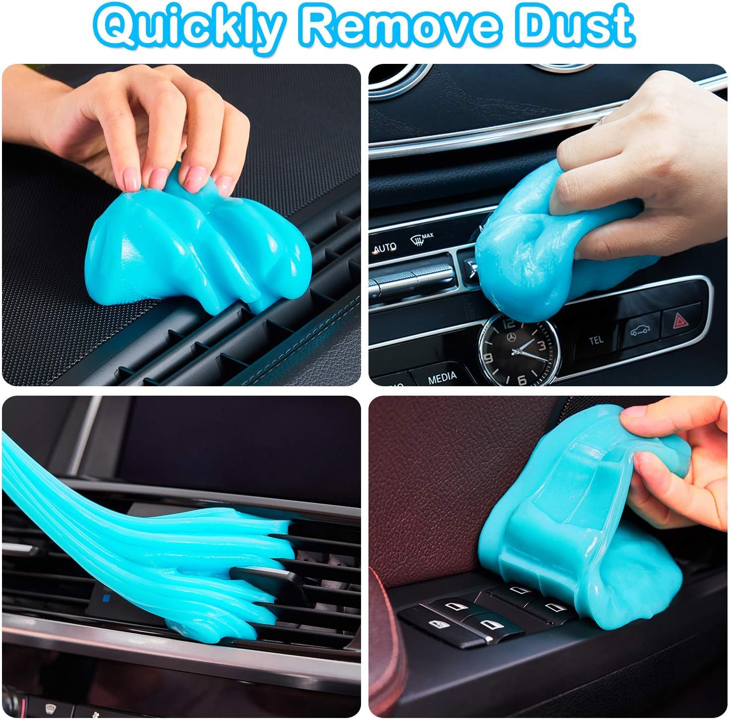 Reusable Car Cleaning Gel Putty - Deep Clean Hard-to-Reach Areas & Electronics | Dust Remover for Auto Interior, Home, Office
