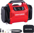 CRAFTSMAN Tire Inflator, Portable Air Compressor 150 PSI, Dual Power 12V DC/120V AC, Auto Shut-Off with Digital Gauge, 2-in-1 Inflator & Blower, LED Light for Car, Bike, and Inflatables