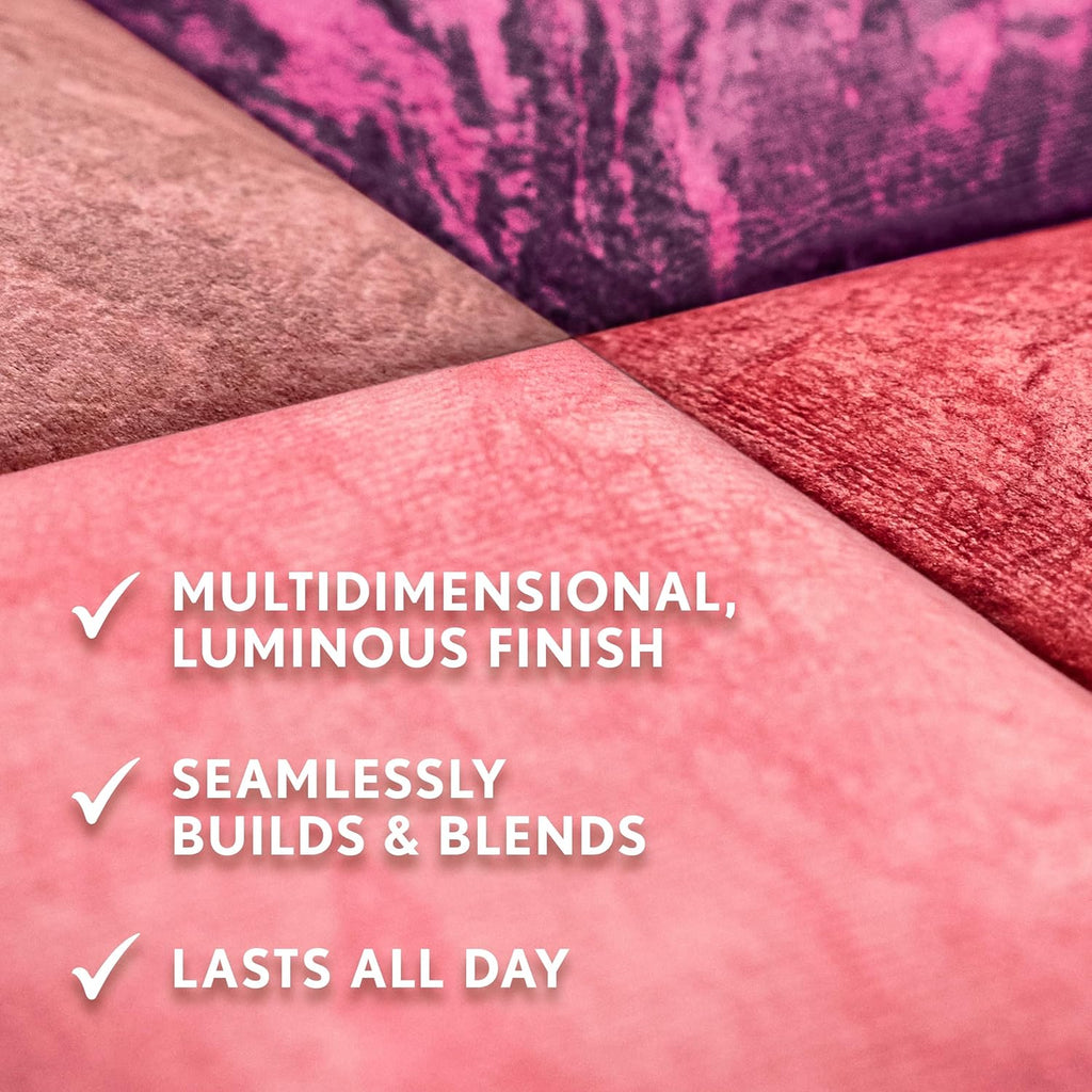Baked Luminous Blush with Hyaluronic Acid & Rose Extract - Rose Latte (Nude with Pink Swirls)