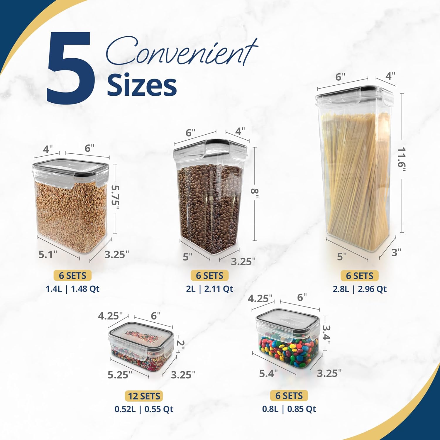 36-Piece Airtight Food Storage Containers with Lids - BPA-Free Plastic Pantry Organizers