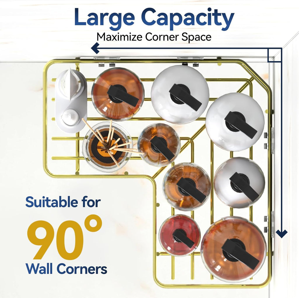 5-Pack Corner Shower Caddy Organizer - Rustproof Stainless Steel Shelves with Soap Holder & Hooks