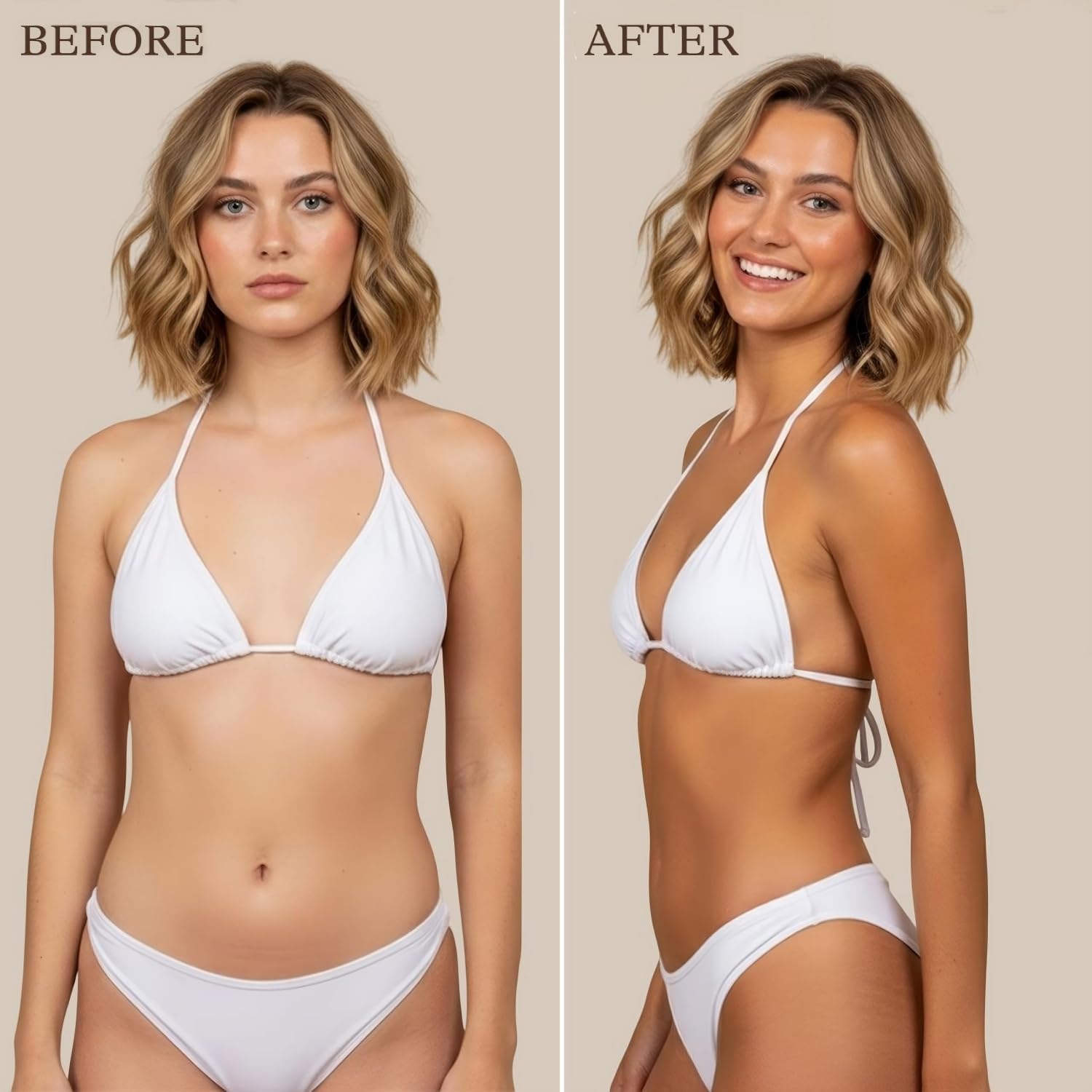 Natural & Organic Self Tanning Lotion for Face & Body - Streak-Free Medium to Dark Glow