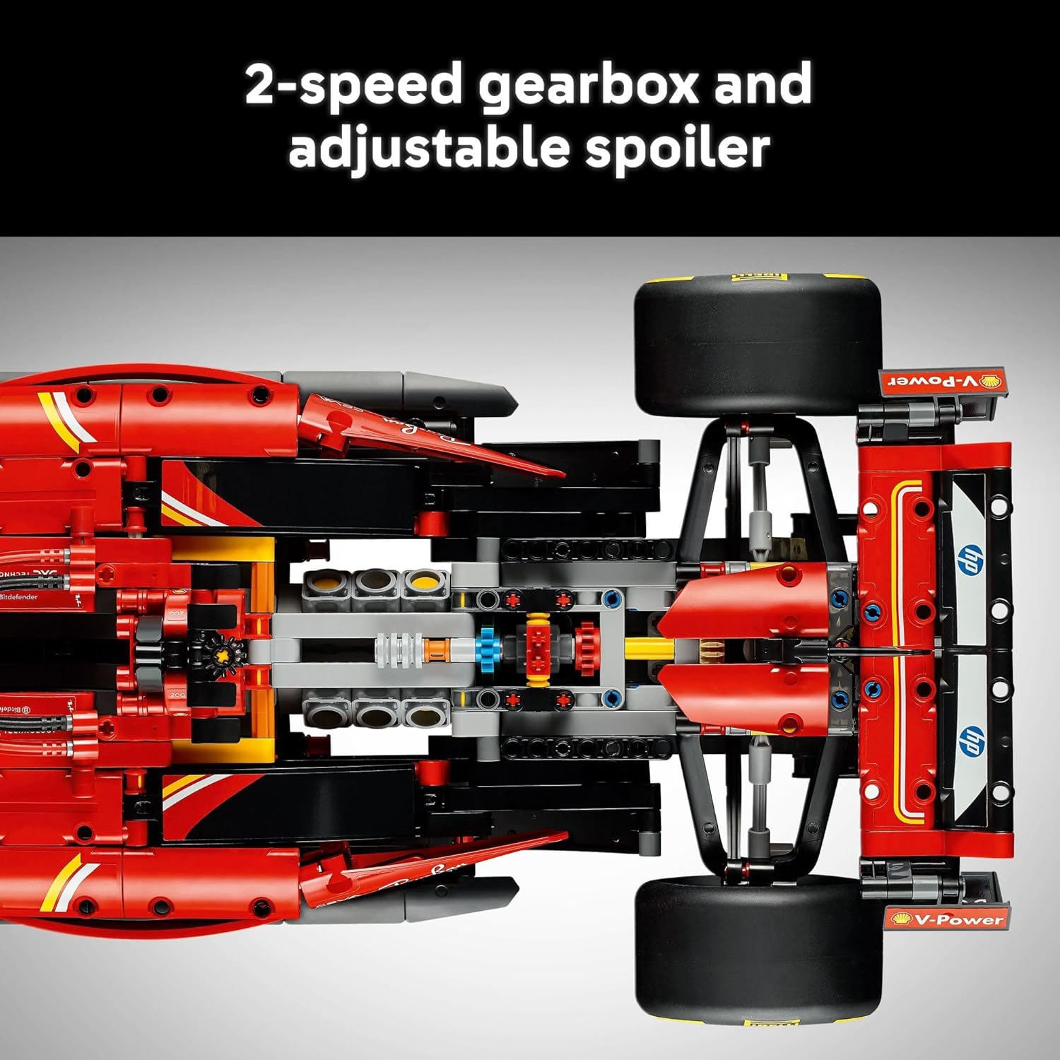LEGO Technic Ferrari SF-24 F1 Model Car Kit - Building Set for Adults, Ages 18+ W/Realistic Features - Bedroom, Home Office, Desk Decor - Gift for Christmas - 42207