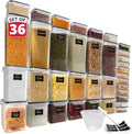 36-Piece Airtight Food Storage Containers with Lids - BPA-Free Plastic Pantry Organizers