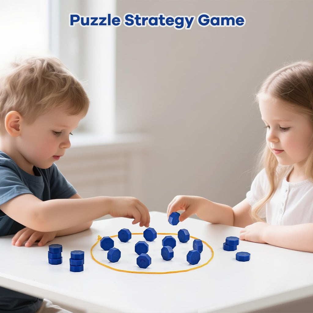 Magnetic Strategy Game with Full-Size Stones & String Boundary | Portable 2-Player Fun for All Ages