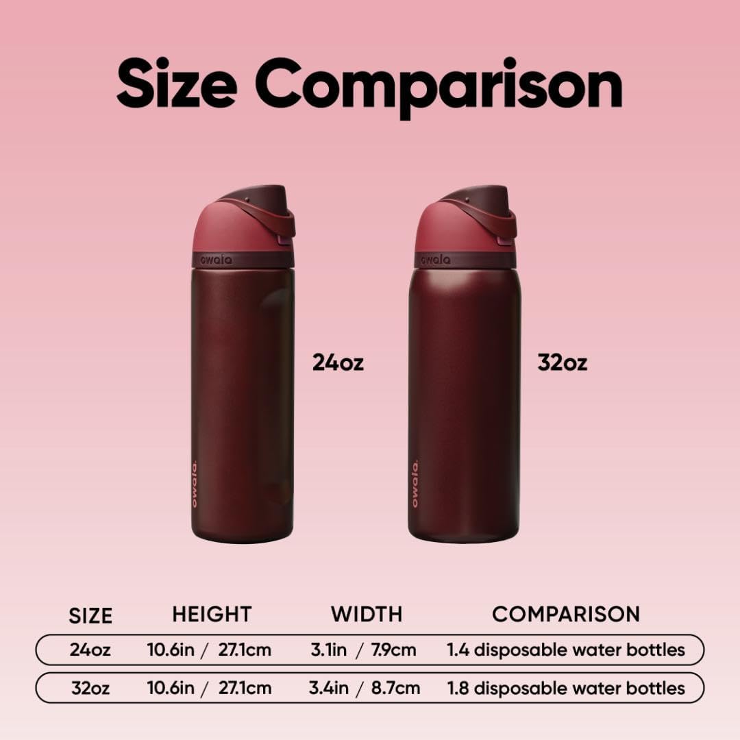 24oz Insulated Stainless Steel Water Bottle with Straw & Locking Lid - BPA-Free, 24-Hour Cold Retention