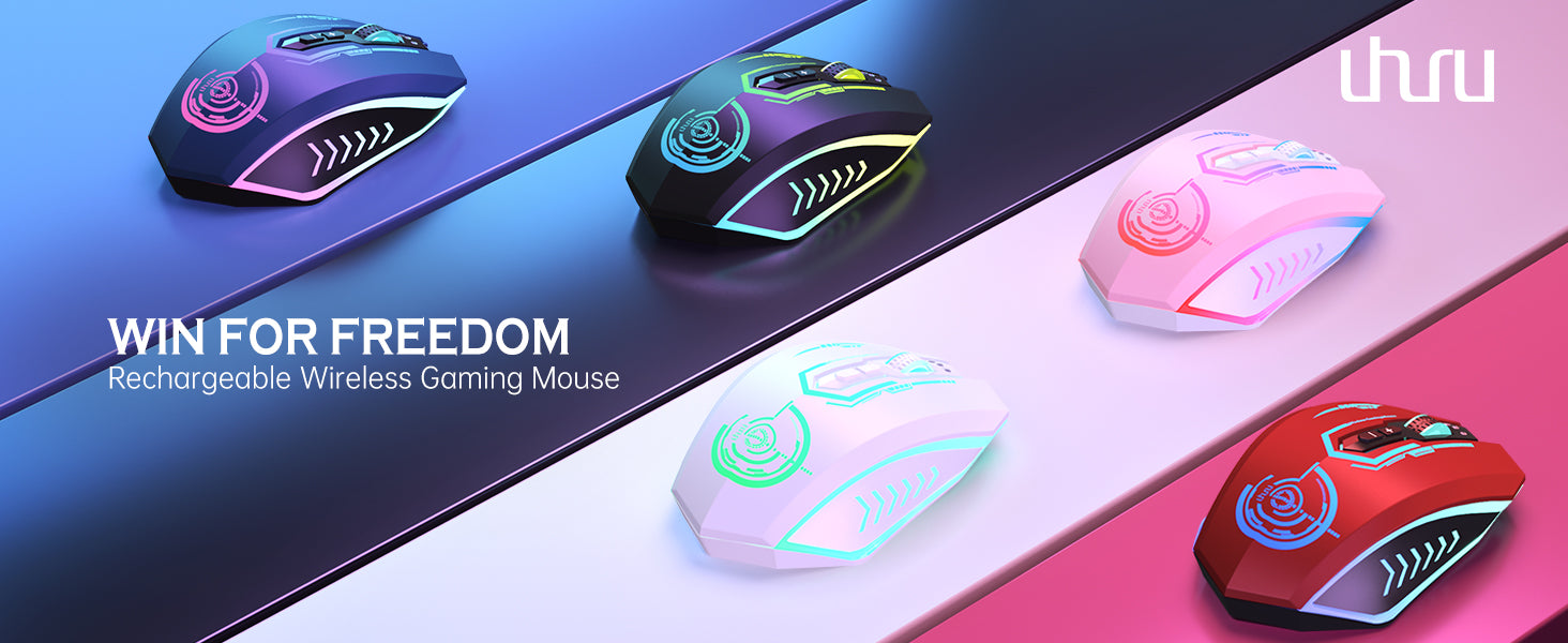 Aesthetic Wireless Mouse with Customizable Covers & LED Mood Lighting - Rechargeable Ergonomic Design, 1200 DPI