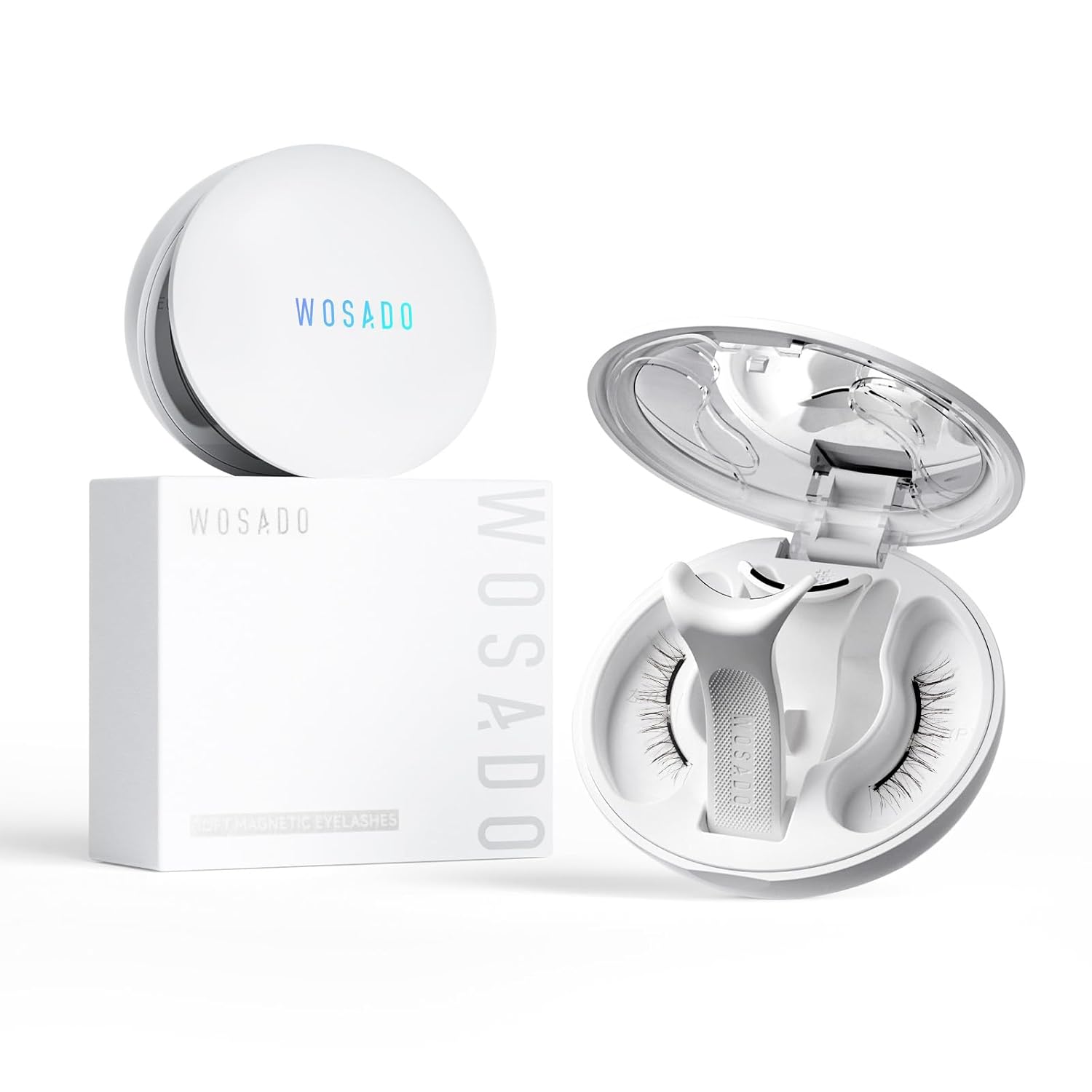 Magnetic Eyelashes with Applicator Kit, Reusable Glue-Free Lashes for Sensitive Eyes, Natural Look