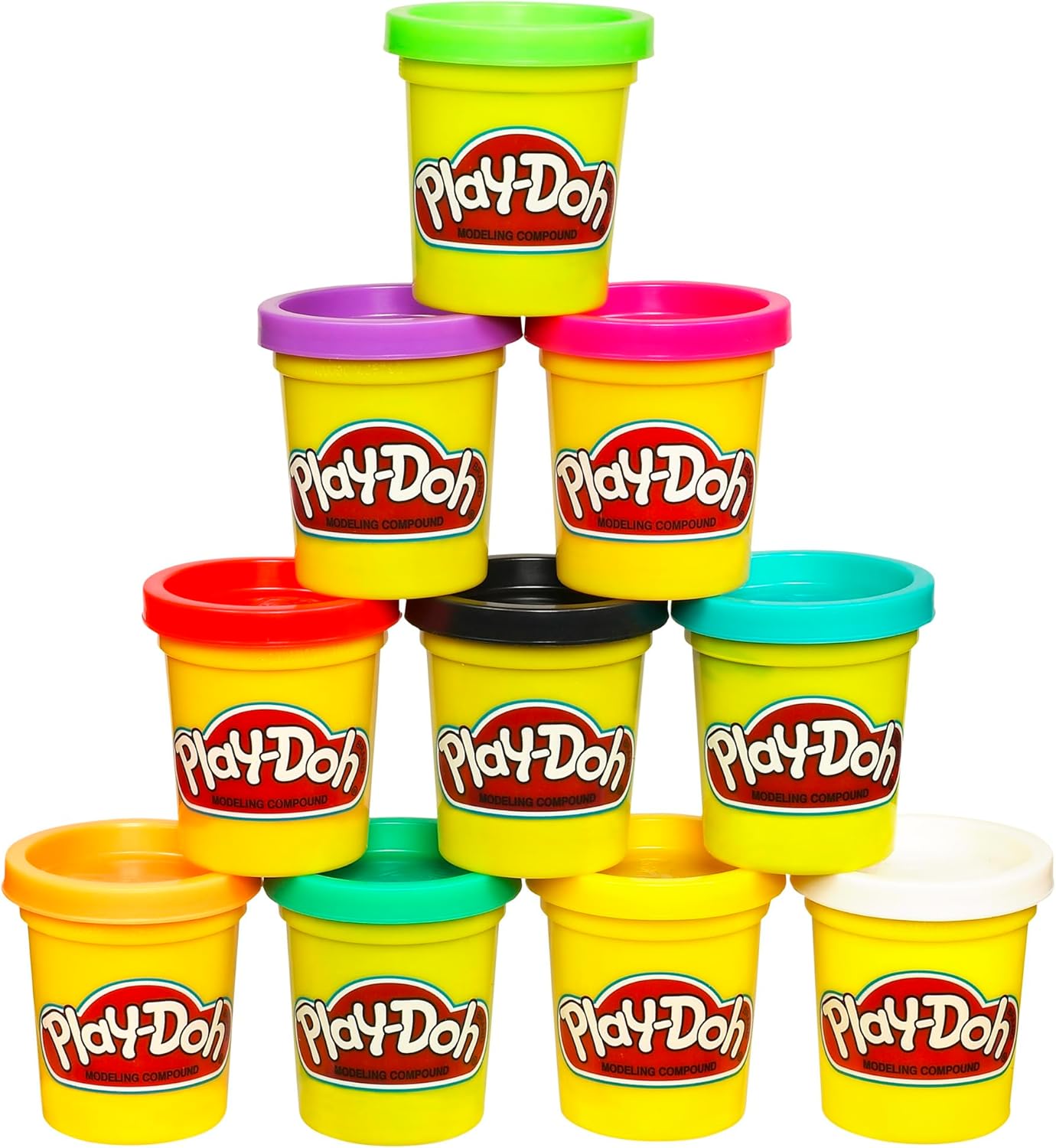Non-Toxic Modeling Clay 10-Pack: Assorted Colors for Kids Ages 2+, Stocking Stuffer & Creative Play