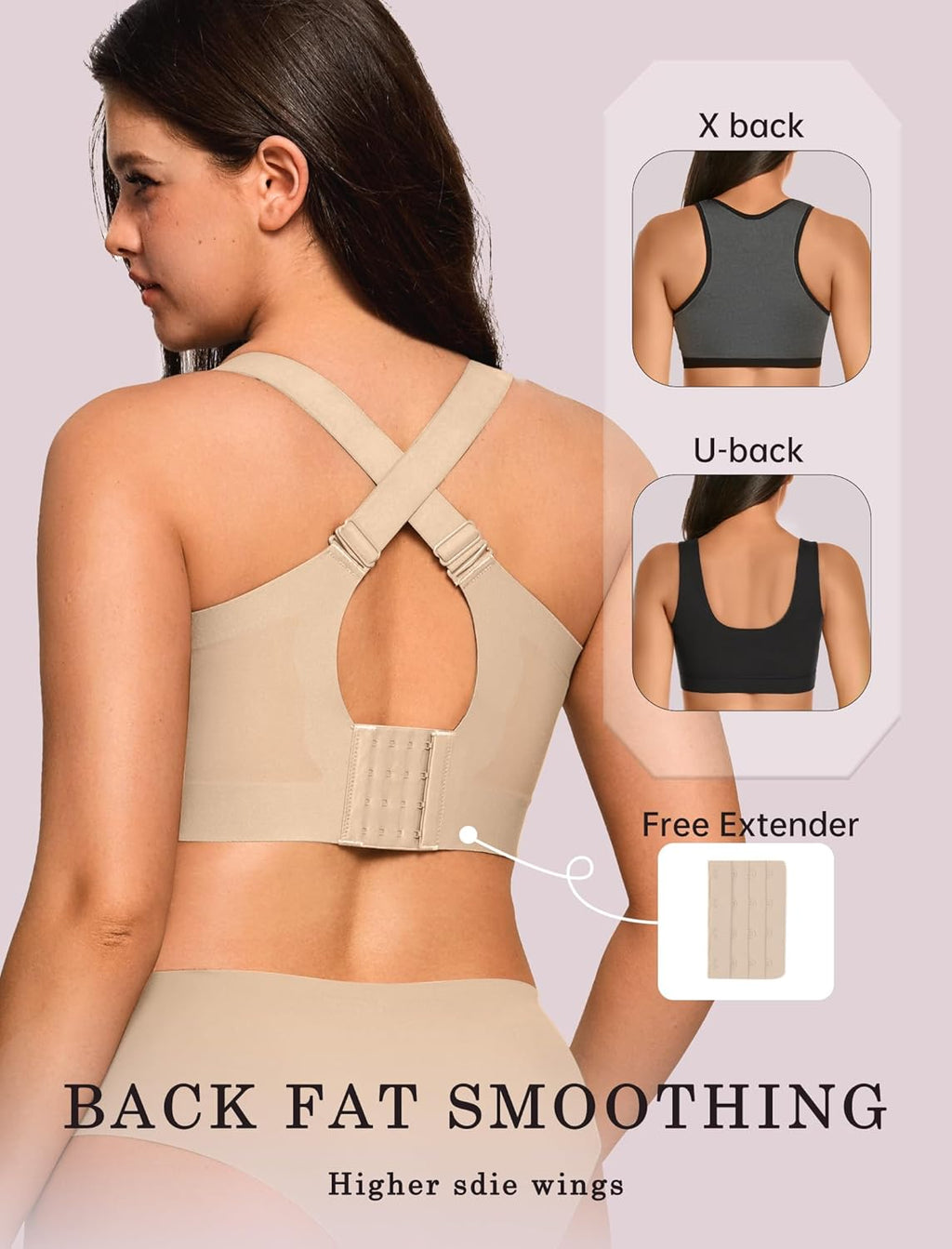 Plus Size Wireless Jelly Bra - Full Coverage Seamless T-Shirt Bra with Push Up Support
