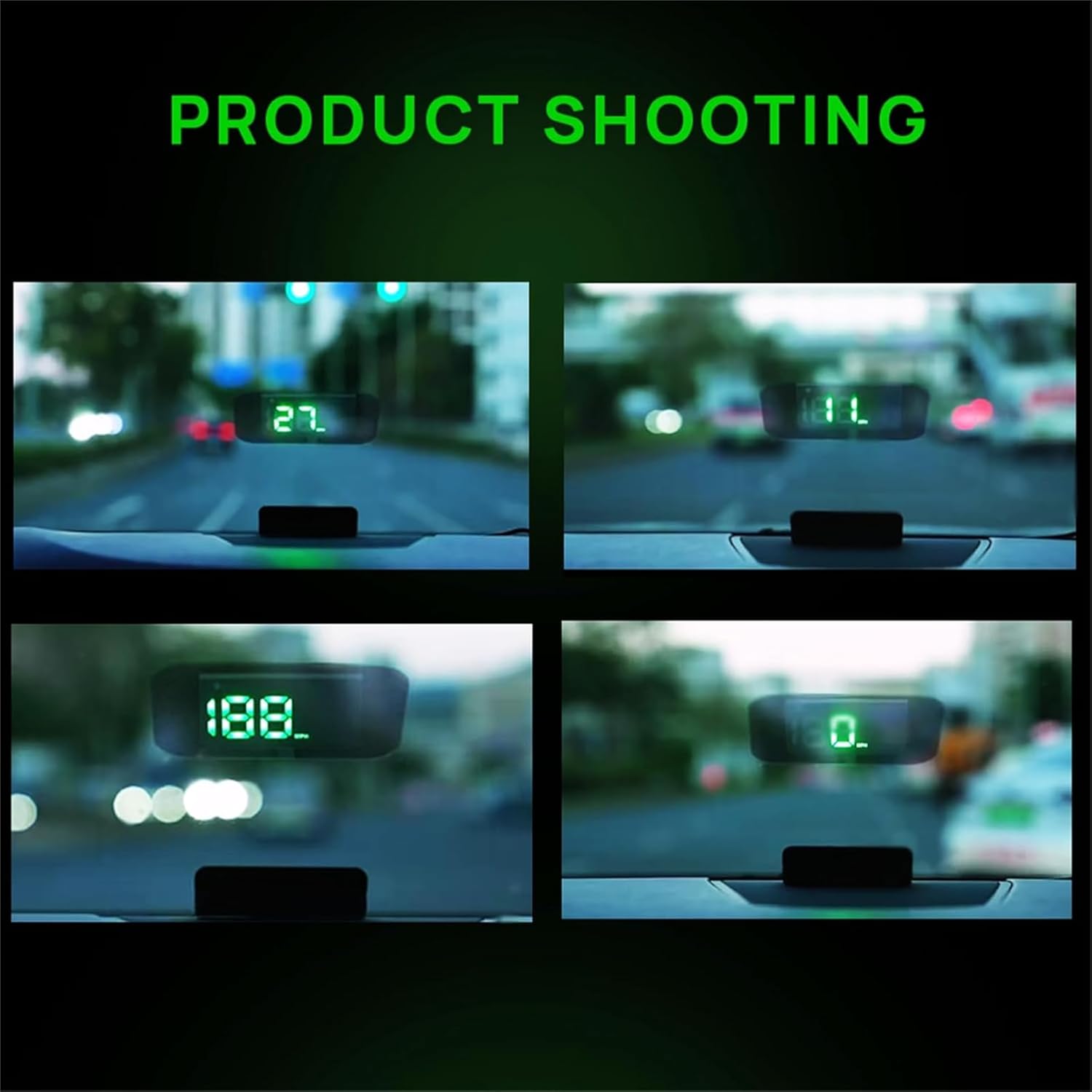 Car HUD Speedometer with GPS+BDS Dual-Mode, Automatic Brightness Adjustment, USB Plug & Play