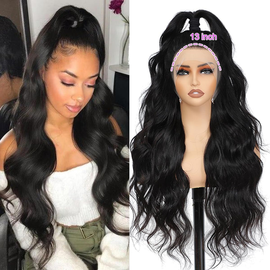 13x4 HD Lace Front Human Hair Wig Body Wave 22 Inch Pre Plucked 200 Density