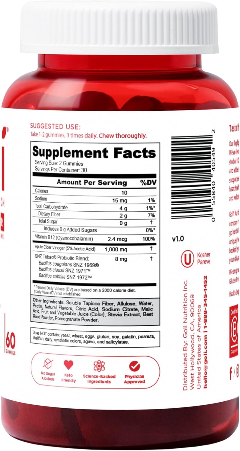 World's First 3-in-1 Pre, Post, Probiotic Gummies with Apple Cider Vinegar, Ashwagandha & Vitamins