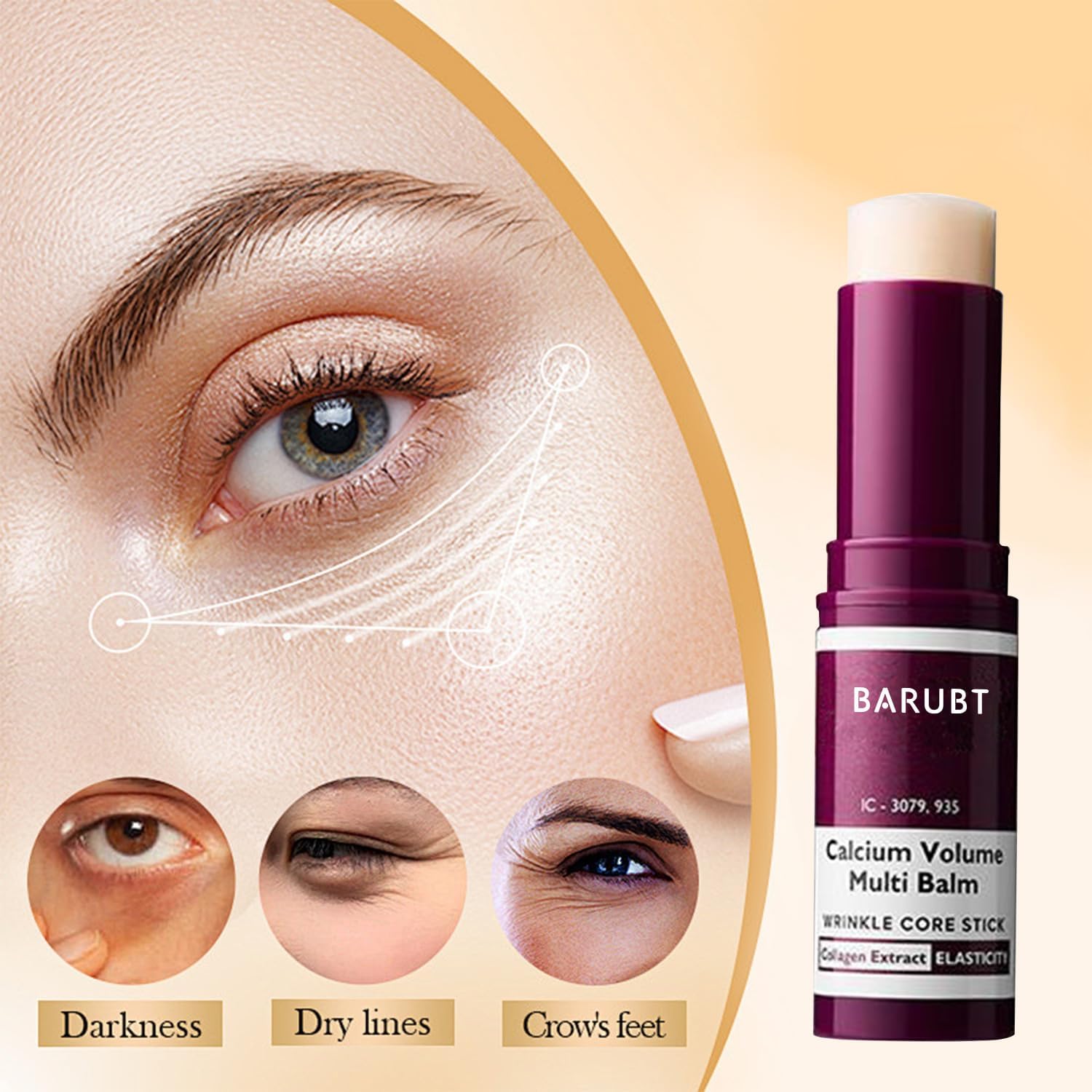 Calcium Multi Balm: Anti-Wrinkle Stick with Collagen for Face, Eyes & Neck