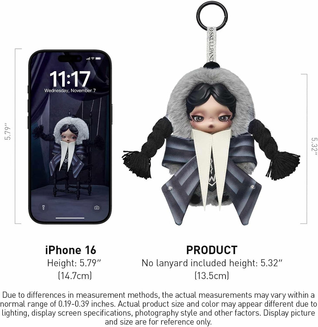 Wednesday Addams Plush Toy (Nevermore Academy Uniform) 5.32-inch Collectible Charm Gift