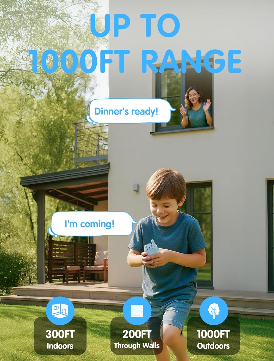 Kids Video Walkie Talkie 2-Pack: Rechargeable Toy with HD Camera & Voice Changer for Outdoor Play