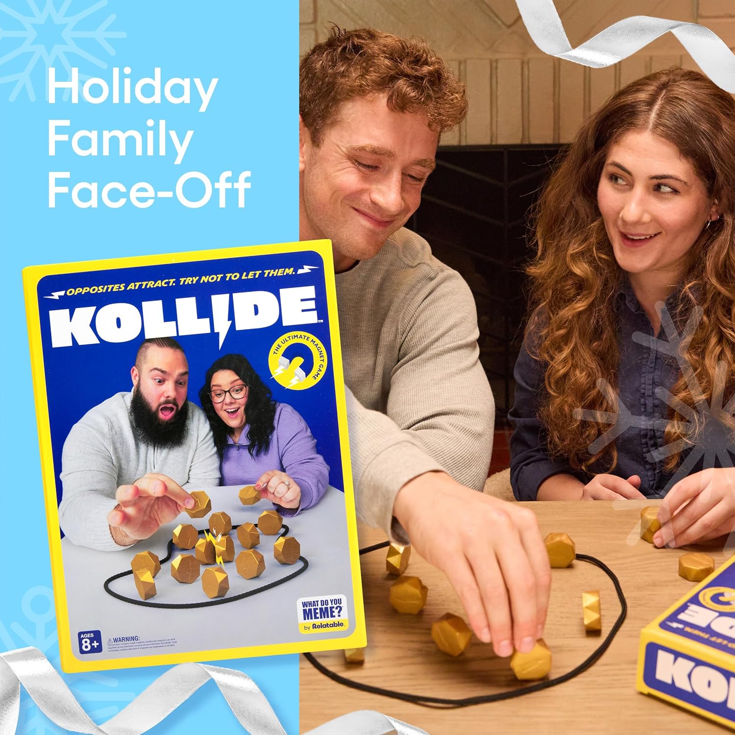 Magnetic Strategy Game for Family Game Night - 20 Magnets with Rope