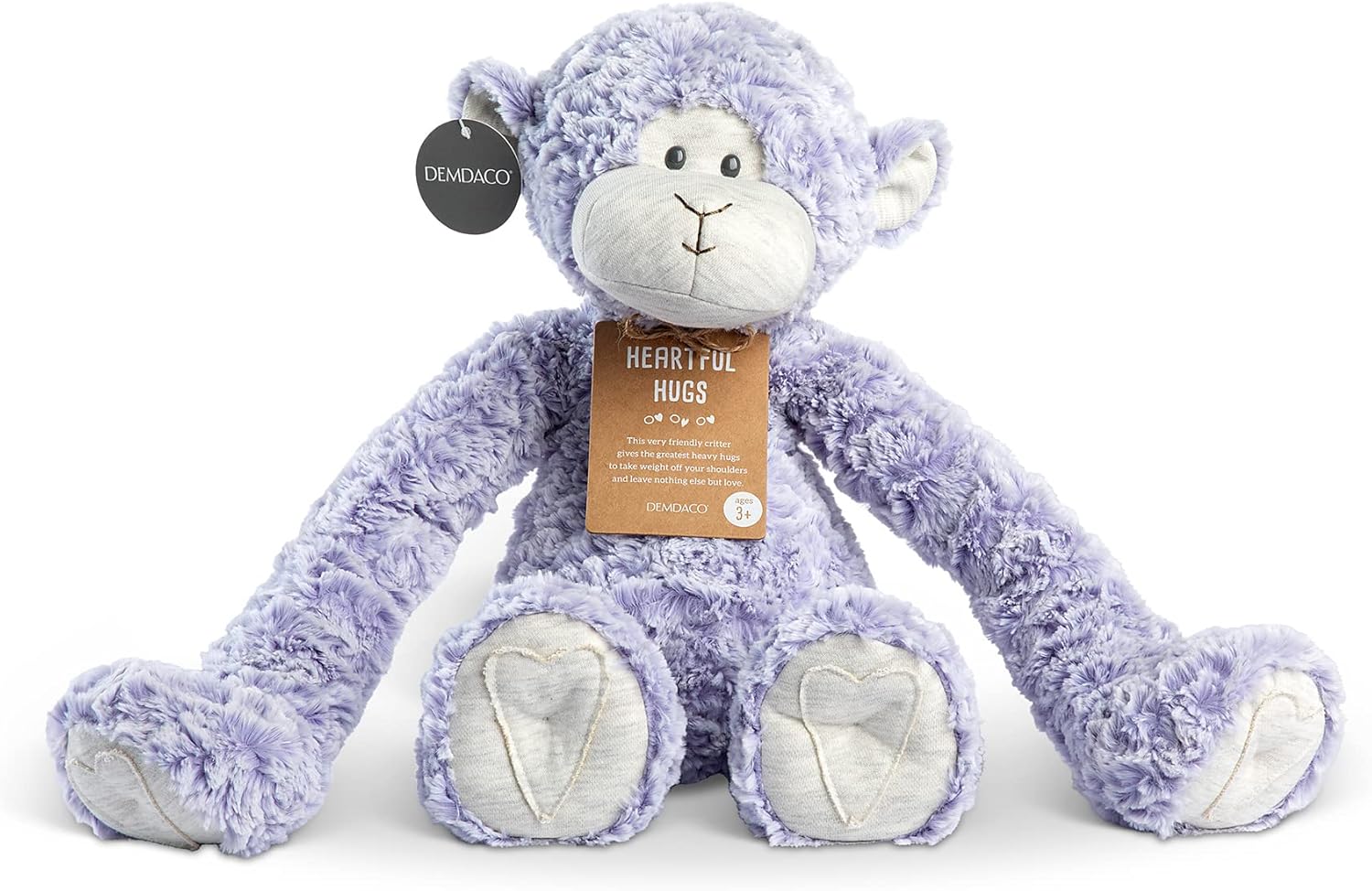 17.5 Inch Weighted Plush Monkey with 5lb Calming Beads for Sensory Comfort