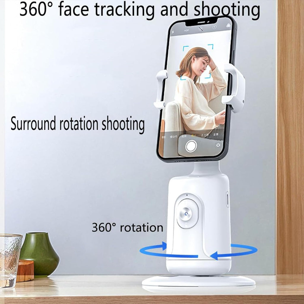 Smart AI Facial Recognition Phone Tripod with 360° Tracking, Gesture Control & Remote