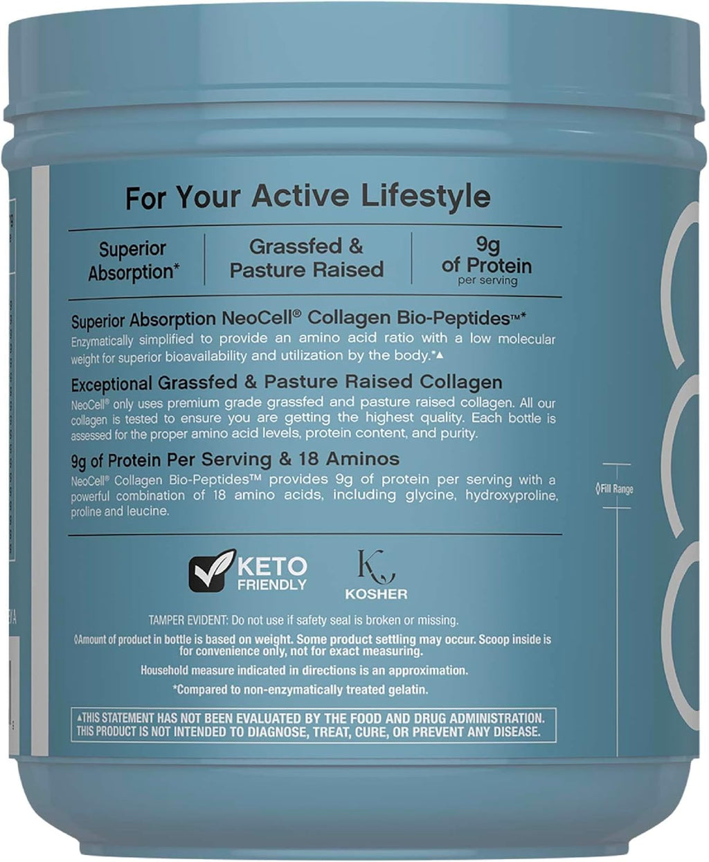 Collagen Bio-Peptides Powder 22oz | Superior Absorption for Hair, Skin & Nails | Grass-Fed Protein