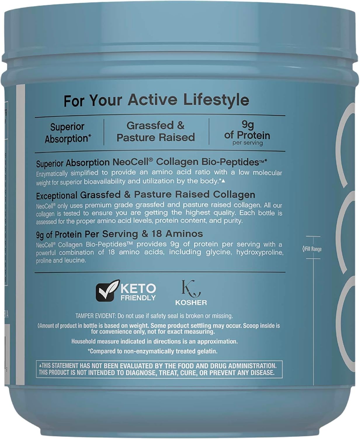 Collagen Bio-Peptides Powder 22oz | Superior Absorption for Hair, Skin & Nails | Grass-Fed Protein