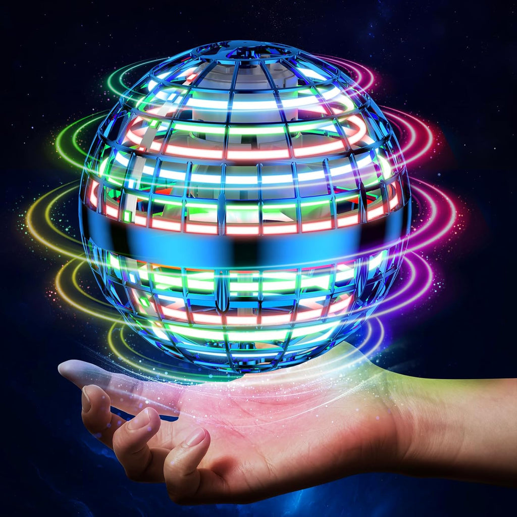 AI Flying Orb Ball Toy with LED Lights, 4 Flight Modes for Indoor Outdoor Play Ages 6+
