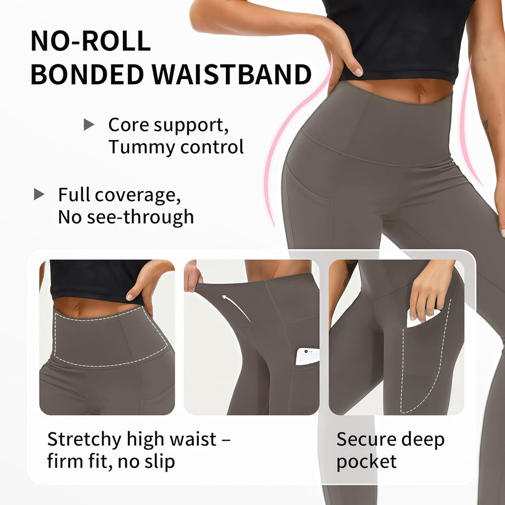 High Waisted Leggings with Pocket - Tummy Control, Butt Lifting, Squat Proof Yoga Pants