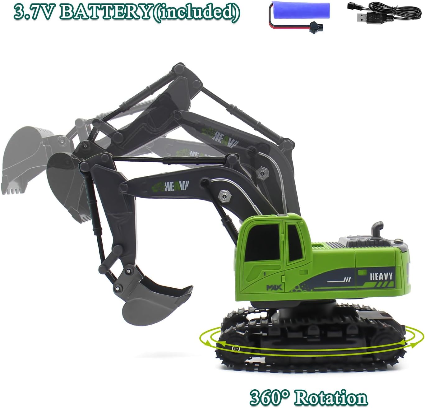 1:12 Scale RC Semi-Trailer Truck & Excavator Set with Sound, Lights, 2.4Ghz Remote Control