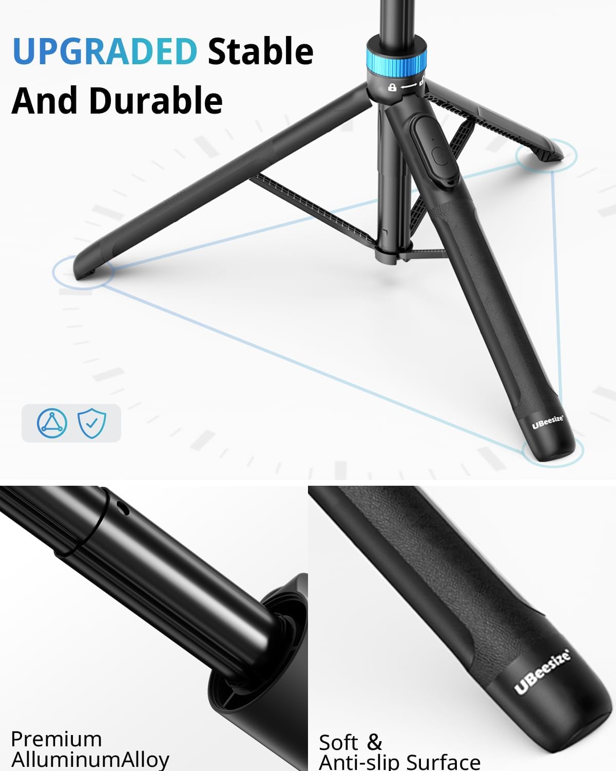 72-Inch Extendable Phone Tripod with Remote & Phone Holder - Universal Stand for Smartphones & Cameras