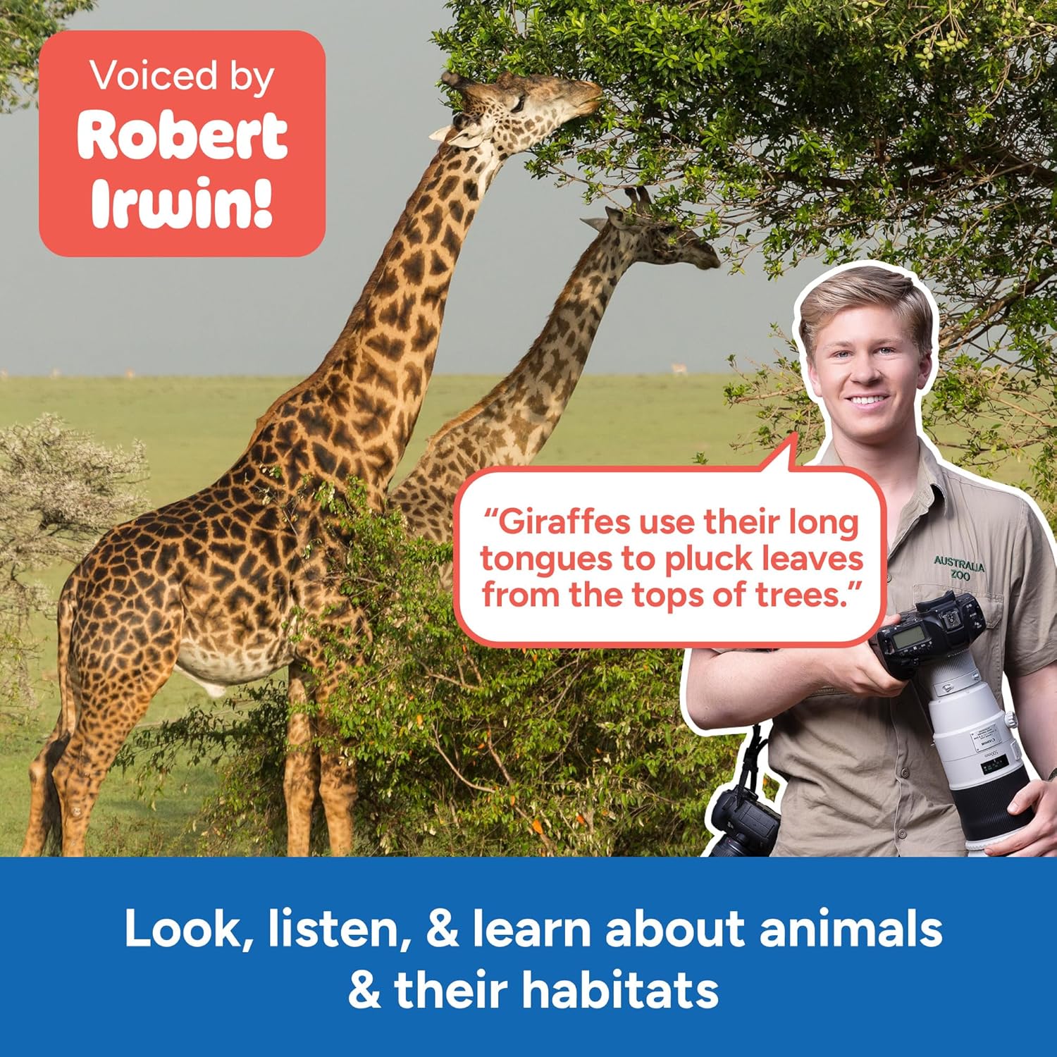 Talking Wildlife Camera for Kids with 130 HD Photos & Educational Games
