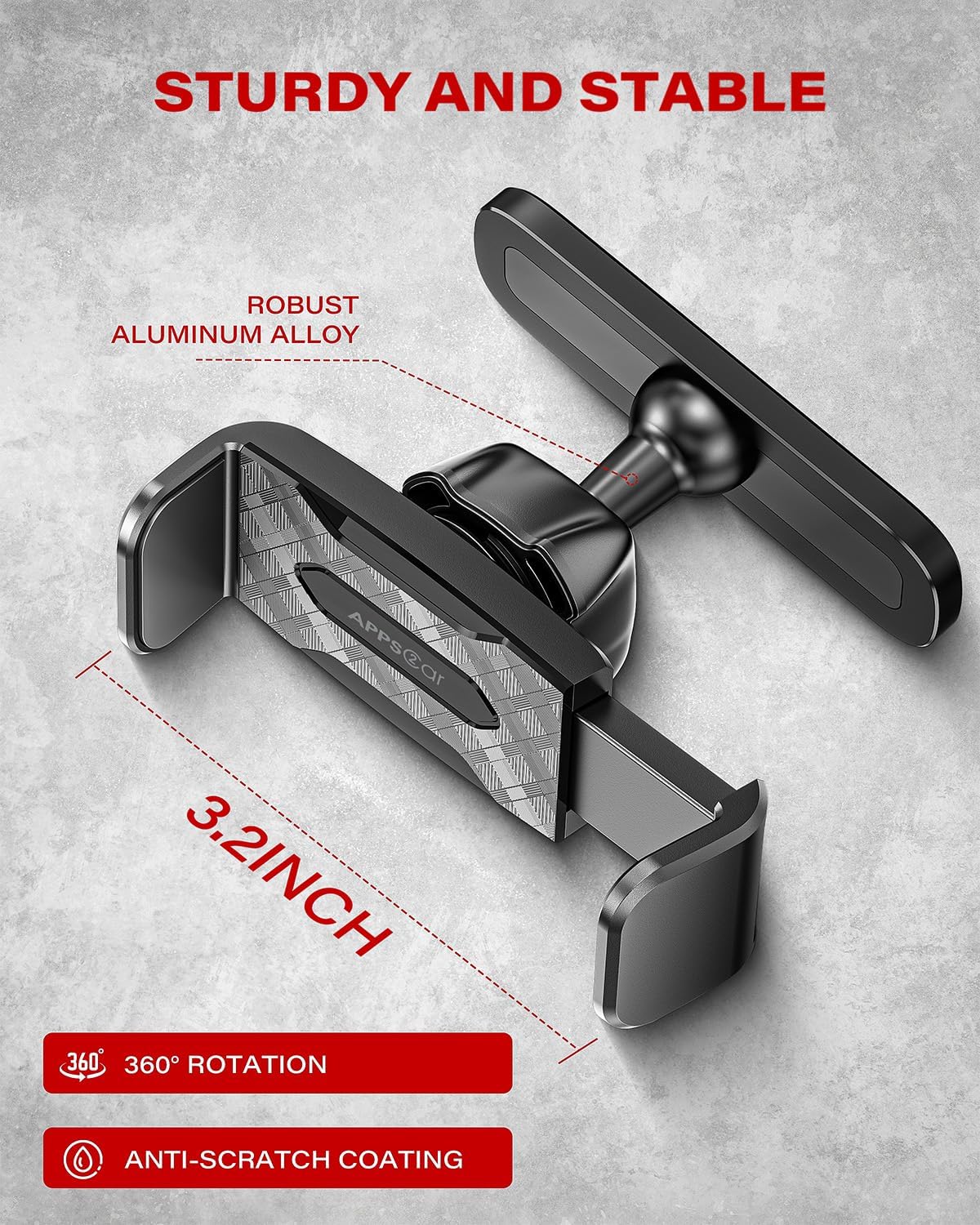 Magnetic Phone Holder for Gym Equipment, 360 Adjustable, Universal 4.7-6.5" Smartphones