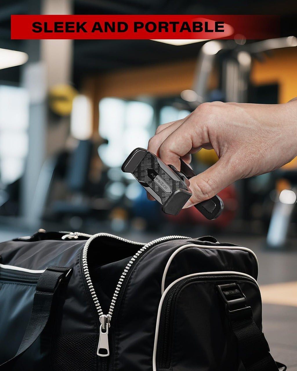 Magnetic Phone Holder for Gym Equipment, 360 Adjustable, Universal 4.7-6.5" Smartphones