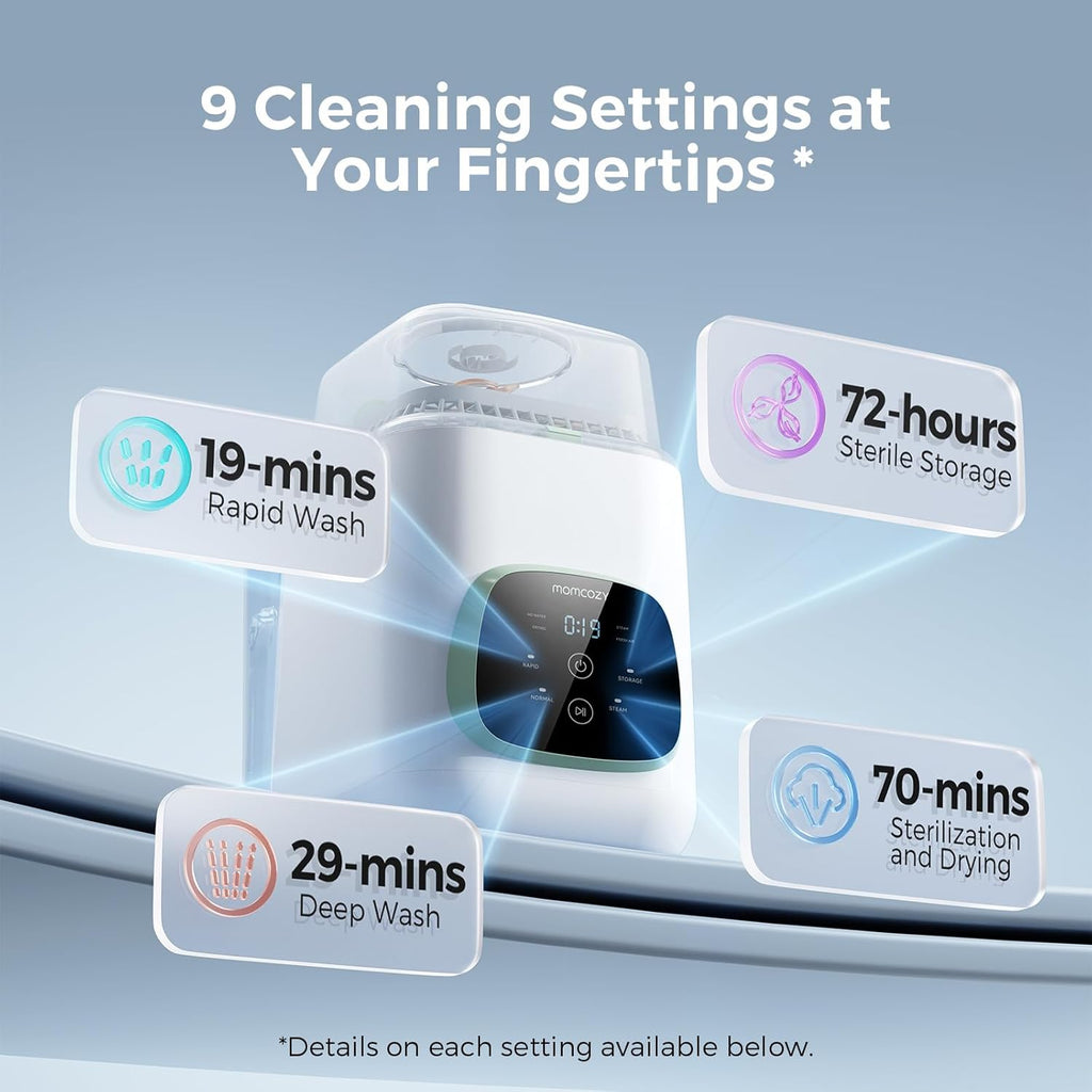All-in-One Baby Bottle Washer, Sterilizer & Dryer - Time-Saving Cleaning Machine