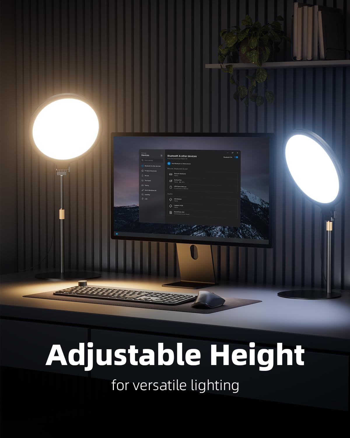 10.5" Ring Light with Stand & Phone Holder, Dimmable Desk Light for Streaming, Video Calls, Photography