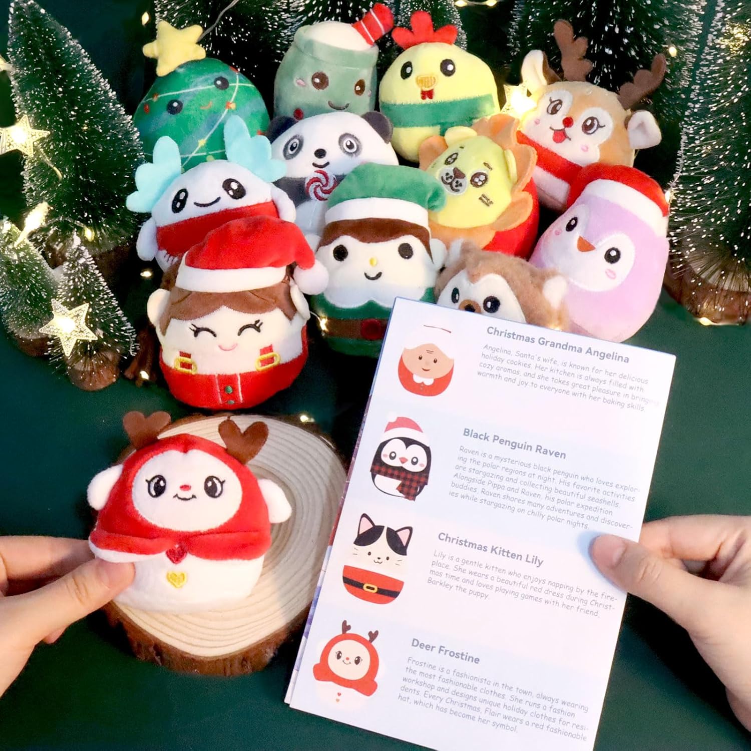 2025 Christmas Advent Calendar with 24 Mini Plush Toys – 3.15" Squishy Stuffed Animals for Kids & Collectors