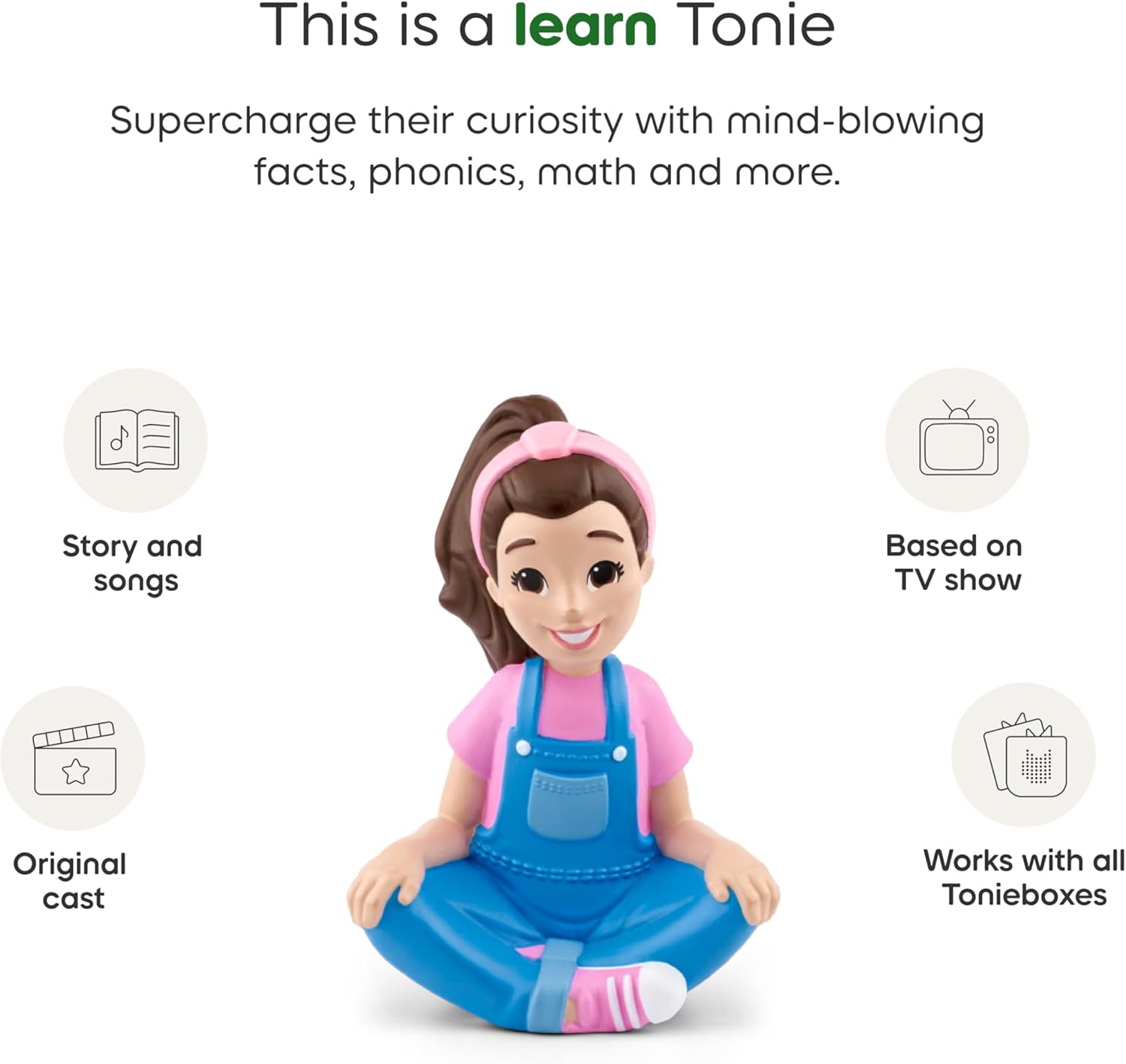 Educational Audio Toy Figurine with 3 Stories & 20 Songs for Toddlers 1+