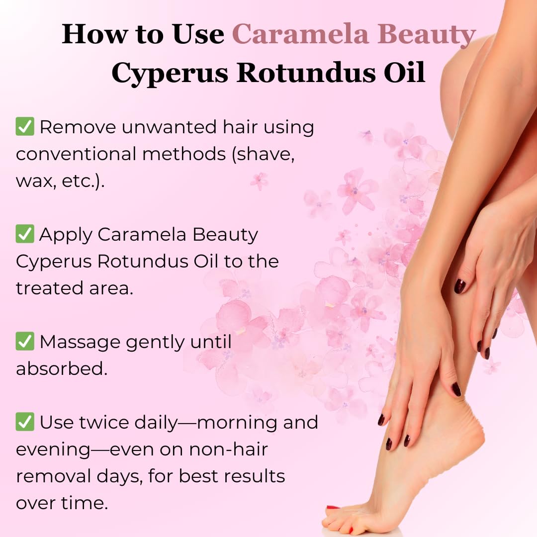 Natural Cyperus Rotundus Hair Removal Oil - 60ml for Smooth Skin & Reduced Hair Growth