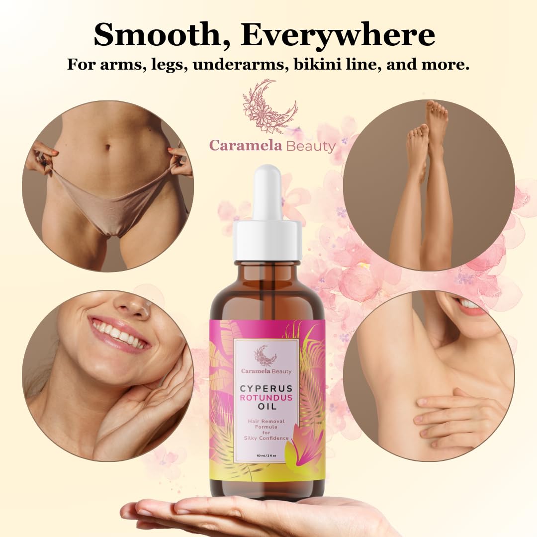 Natural Cyperus Rotundus Hair Removal Oil - 60ml for Smooth Skin & Reduced Hair Growth