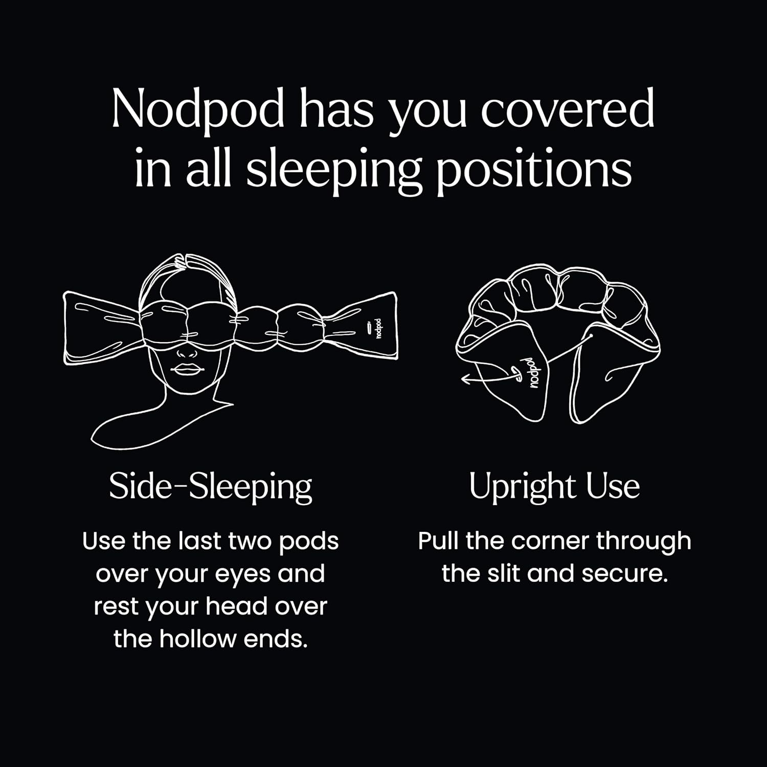 Gentle Pressure Sleep Mask | Light Blocking Weighted Design for Sleeping & Travel