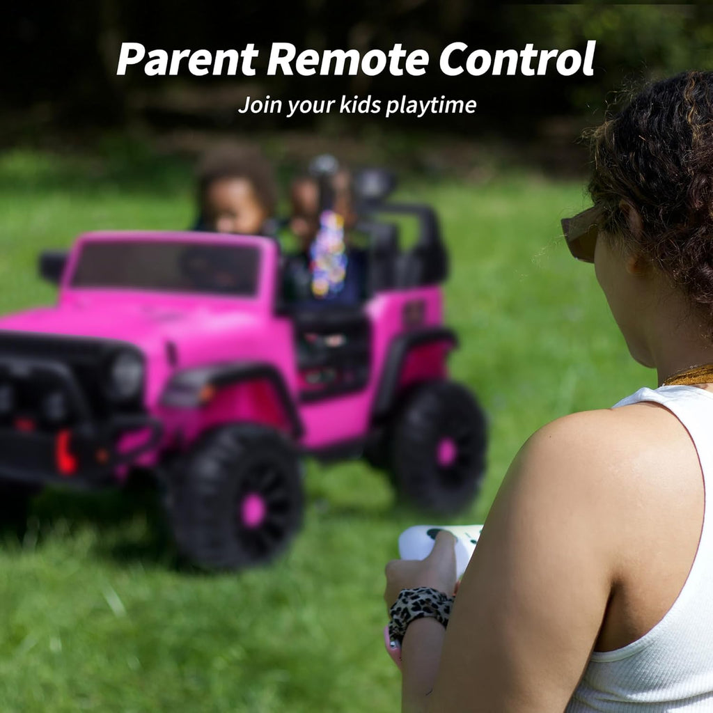 24V 2-Seater Kids Electric Ride-On Truck with Remote Control, 4x4 All-Terrain