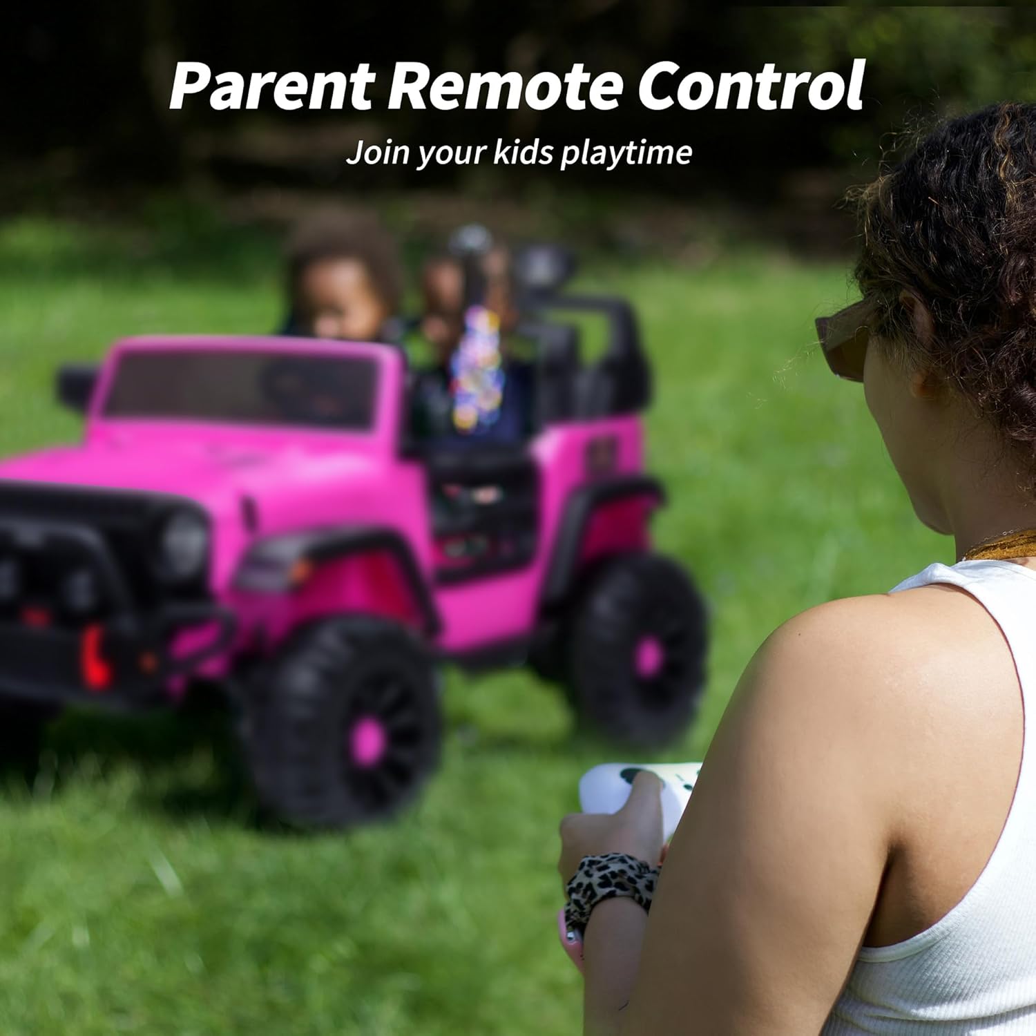 24V 2-Seater Kids Electric Ride-On Truck with Remote Control, 4x4 All-Terrain