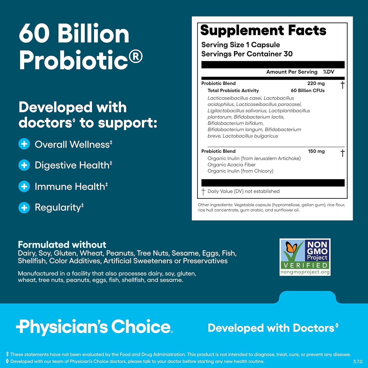 60 Billion Probiotic Bundle with Digestive Enzymes for Gut Health Support